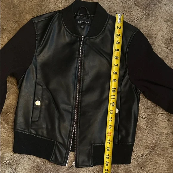 Women's Black Bomber Jacket - Picture 11 of 12